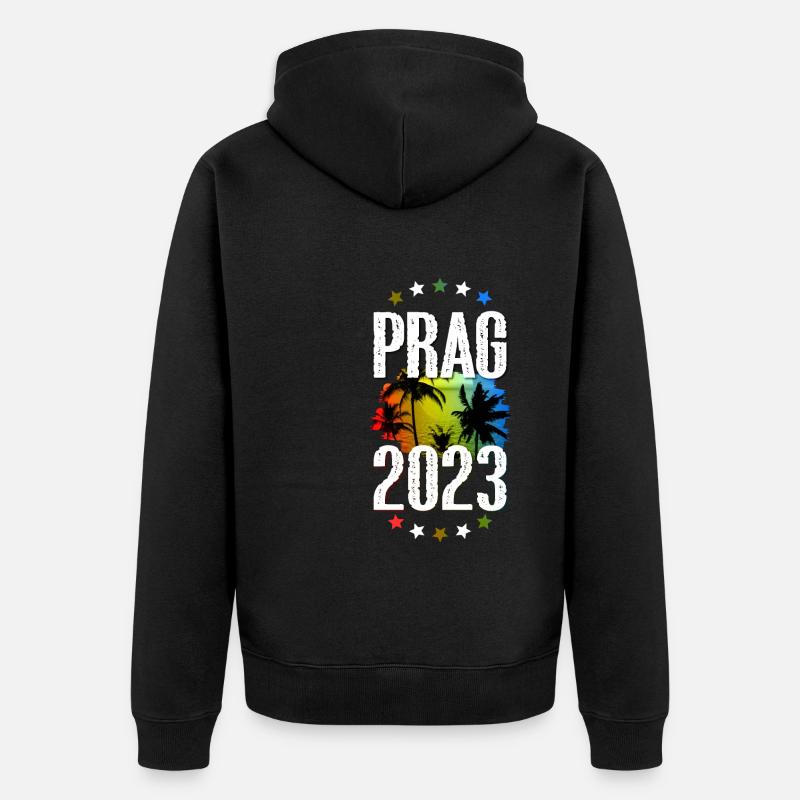Prague 2023 - Veste à capuche bio Premium Unisexe - noir
