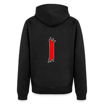 I - Just a letter! - by YoshiArt - Unisex Premium Organic Zip Hoodie - black - Back - Nico (187cm)