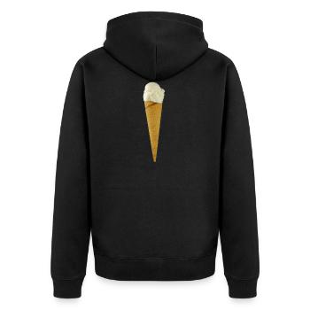 ice cream ice cream restaurant ice cream sundae50 - Unisex Premium Organic Zip Hoodie - black - Back - Nico (187cm)