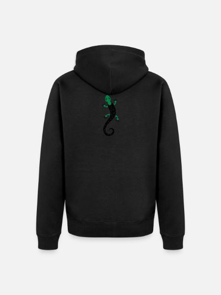 salamander - Unisex Premium Organic Zip Hoodie - black