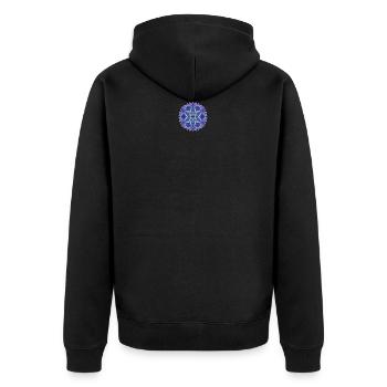 Mandala - Unisex Premium Organic Zip Hoodie - black - Back - Nico (187cm)