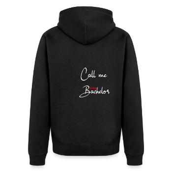 Bachelorabschluss 2024 Bachelor Graduation Sponsio - Unisex Premium Bio Zip Hoodie - Schwarz - Hinten - Nico (187cm)