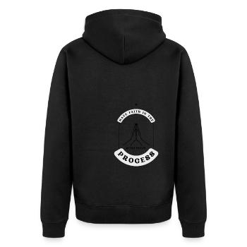 Prière active priant christianisme cadeau - Veste à capuche bio Premium Unisexe - noir - Dos - Nico (187cm)