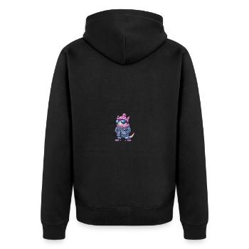 Armadillo Hiver - Veste à capuche bio Premium Unisexe - noir - Dos - Nico (187cm)