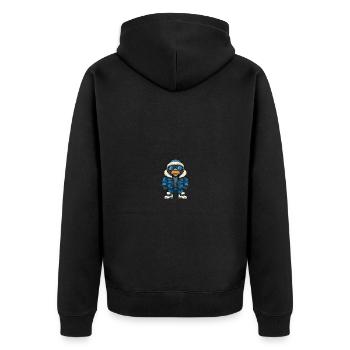 Bande dessinée Gorilla Winter - Veste à capuche bio Premium Unisexe - noir - Dos - Nico (187cm)