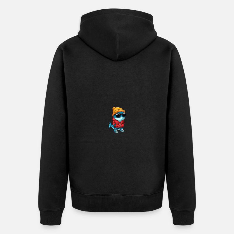 Baleine Hiver BD - Veste à capuche bio Premium Unisexe - noir