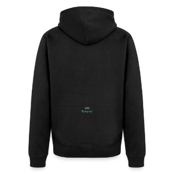 Balancist #1Neu 6 - Unisex Premium Bio Zip Hoodie - Schwarz - Hinten - Nico (187cm)