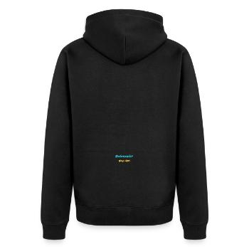 Balancist #1Neu 2 - Unisex Premium Bio Zip Hoodie - Schwarz - Hinten - Nico (187cm)