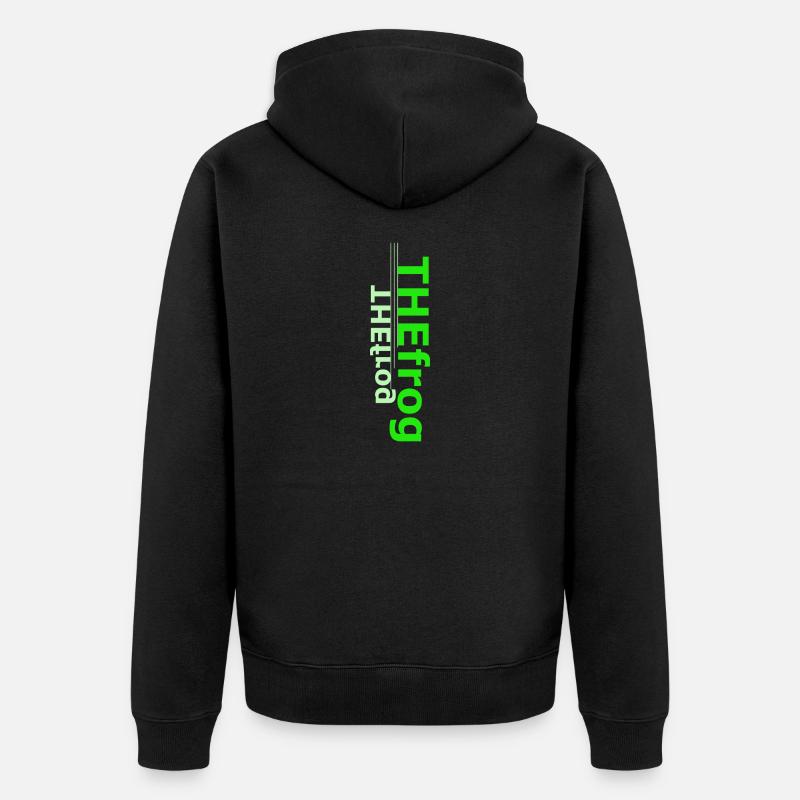 frogmain - Unisex Premium Bio Zip Hoodie - Schwarz