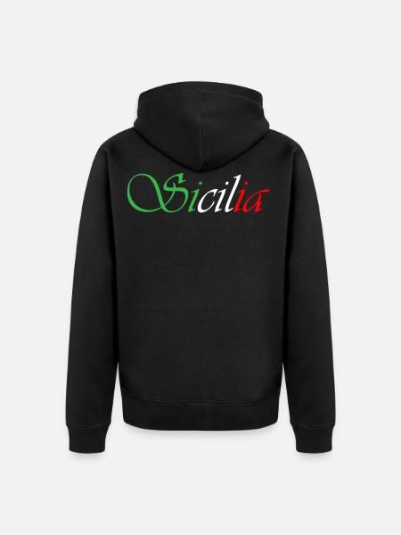 sicilia - Unisex Premium Organic Zip Hoodie - black