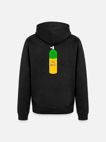 Nitrox diving bottle - Unisex Premium Organic Zip Hoodie - black