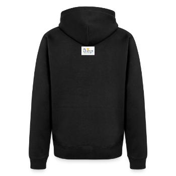 Für Tiere in Not - Unisex Premium Bio Zip Hoodie - Schwarz - Hinten - Nico (187cm)