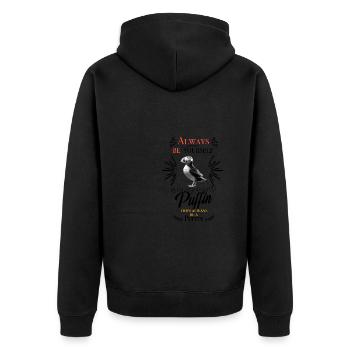 Soyez toujours vous-même à moins que vous ne puissiez être un macareux... - Veste à capuche bio Premium Unisexe - noir - Dos - Nico (187cm)