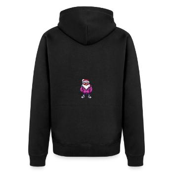 Eagle Winter Comic - Unisex Premium Organic Zip Hoodie - black - Back - Nico (187cm)