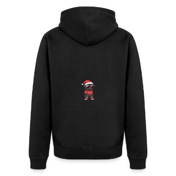 Chat Noël Cool Noël - Veste à capuche bio Premium Unisexe - noir - Dos - Nico (187cm)