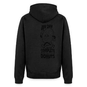 Beignet - Veste à capuche bio Premium Unisexe - noir - Dos - Nico (187cm)