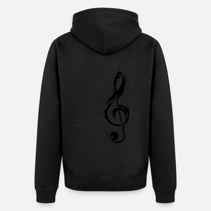 Violon Clef Musique - Veste à capuche bio Premium Unisexe - noir