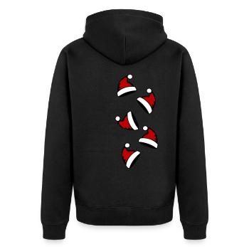 Bonnet de Noël chapeau de père Noël - Veste à capuche bio Premium Unisexe - noir - Dos - Nico (187cm)