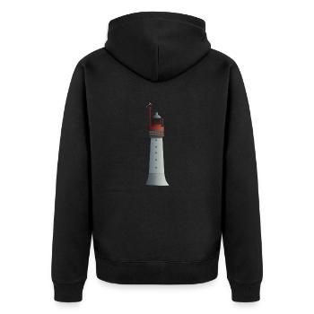 Phare de Grand Jardin - Saint-Malo - Veste à capuche bio Premium Unisexe - noir - Dos - Nico (187cm)