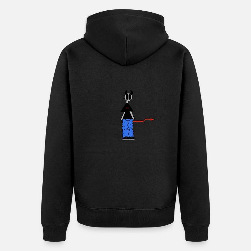devildoodle trans - Unisex Premium Bio Zip Hoodie - Schwarz