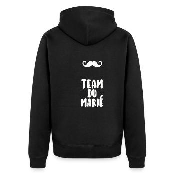 Team du marié - Veste à capuche bio Premium Unisexe - noir - Dos - Nico (187cm)