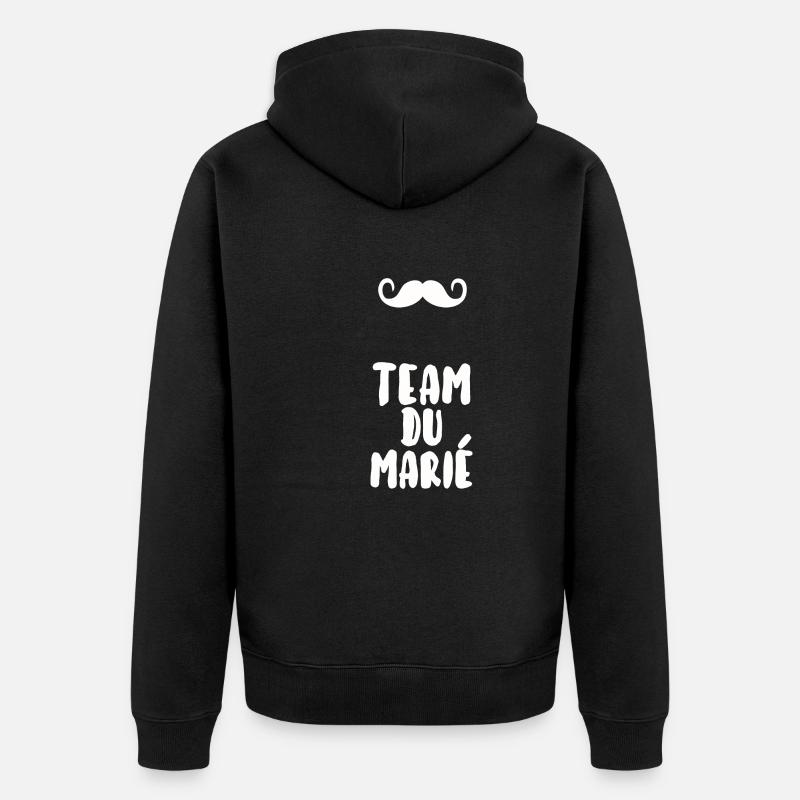 Team du marié - Veste à capuche bio Premium Unisexe - noir