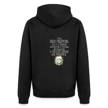 Pot Hoarder Homesteady Citation Confiture Maker Nourriture - Veste à capuche bio Premium Unisexe - noir - Dos - Nico (187cm)