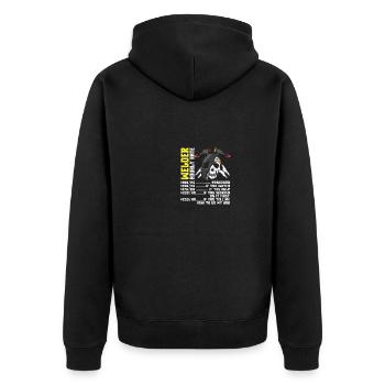 Welder Occupation Heat Steel Gas WIG MAG Welding - Unisex Premium Organic Zip Hoodie - black - Back - Nico (187cm)
