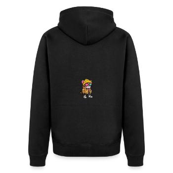 L’hiver léopard - Veste à capuche bio Premium Unisexe - noir - Dos - Nico (187cm)