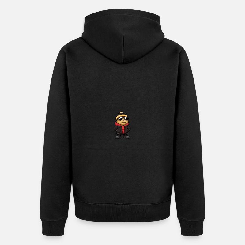 Castor d’hiver - Veste à capuche bio Premium Unisexe - noir