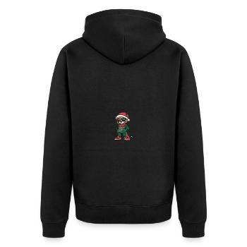 Guépard Noël Cool Noël - Veste à capuche bio Premium Unisexe - noir - Dos - Nico (187cm)