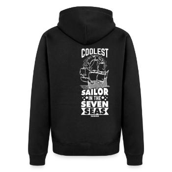 Sailor Sailing Sailboat Funny Dictons Cadeau - Veste à capuche bio Premium Unisexe - noir - Dos - Nico (187cm)