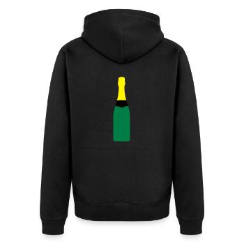 Bouteille de (bouteille) - Veste à capuche bio Premium Unisexe - noir - Dos - Nico (187cm)