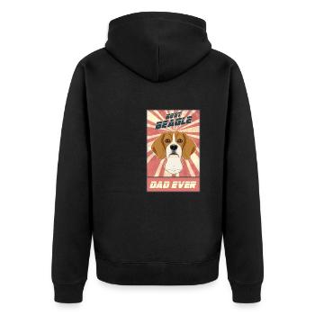 Meilleur père Beagle Ever I Beagle Lover - Veste à capuche bio Premium Unisexe - noir - Dos - Nico (187cm)