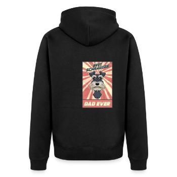 Meilleur Schnauzer miniature Dad Ever I Schnauzer - Veste à capuche bio Premium Unisexe - noir - Dos - Nico (187cm)