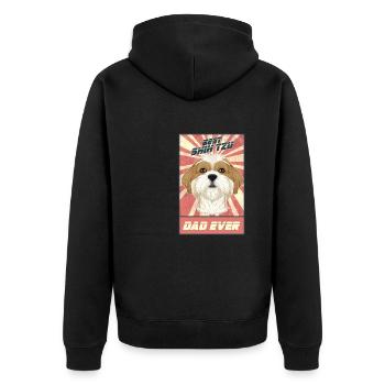 Meilleur Shih Tzu Dad Ever I Shih Tzu Lover - Veste à capuche bio Premium Unisexe - noir - Dos - Nico (187cm)