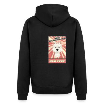 Meilleur père West Highland Terrier Jamais Amoureux de Westi - Veste à capuche bio Premium Unisexe - noir - Dos - Nico (187cm)