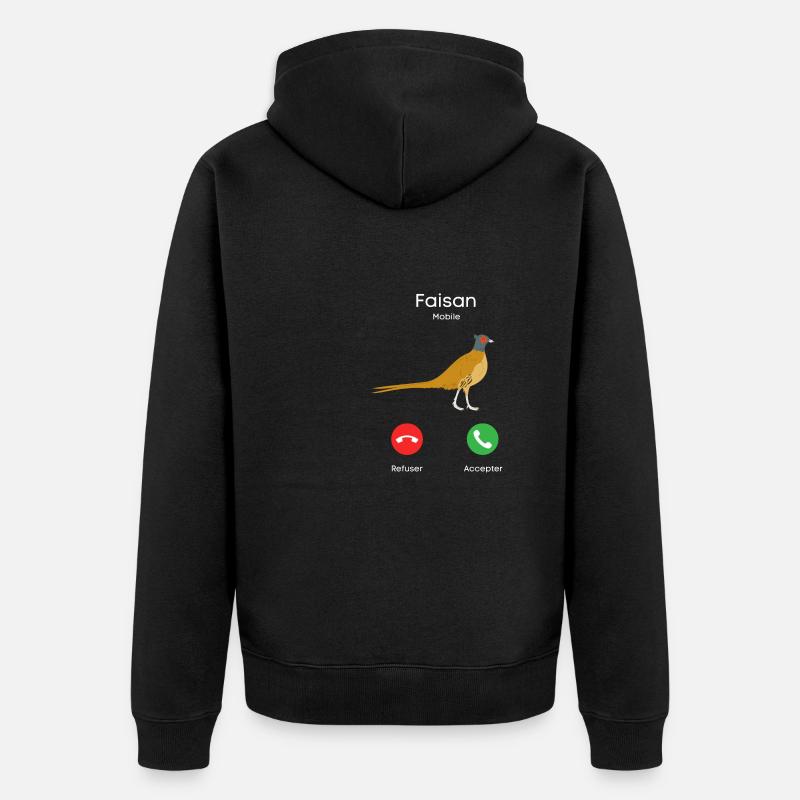 appel de faisan - Veste à capuche bio Premium Unisexe - noir