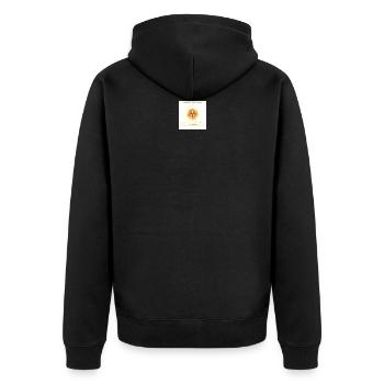 Chrysantème Spirale Fibonacci - Veste à capuche bio Premium Unisexe - noir - Dos - Nico (187cm)