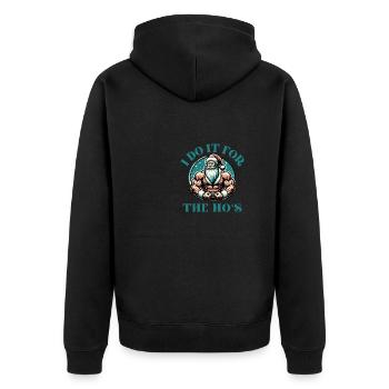 Je le fais pour la blague drôle d’adulte de Ho Noël - Veste à capuche bio Premium Unisexe - noir - Dos - Nico (187cm)
