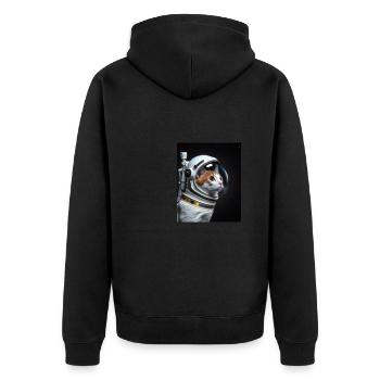 Chat comme astronaute - Veste à capuche bio Premium Unisexe - noir - Dos - Nico (187cm)