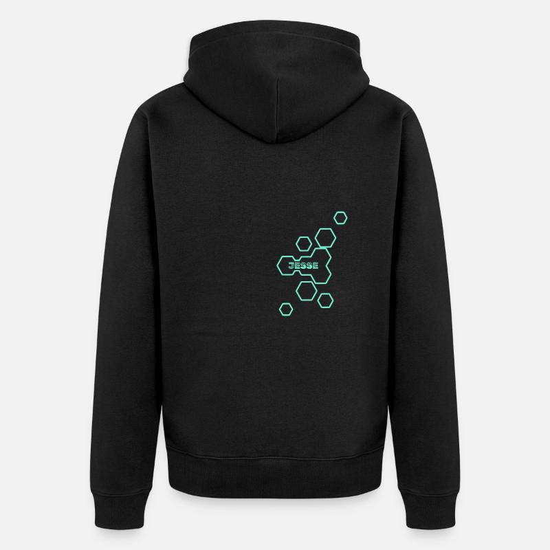 Name Jesse - Unisex Premium Bio Zip Hoodie - Schwarz