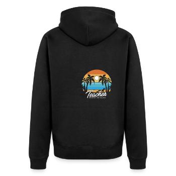 Teacher Summer Recharge Required Last Day Of - Unisex Premium Organic Zip Hoodie - black - Back - Nico (187cm)