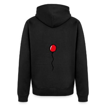 Balloon - Unisex Premium Organic Zip Hoodie - black - Back - Nico (187cm)