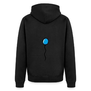 Balloon - Unisex Premium Organic Zip Hoodie - black - Back - Nico (187cm)