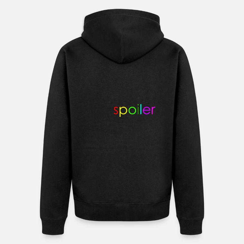 Spoiler - Unisex Premium Bio Zip Hoodie - Schwarz