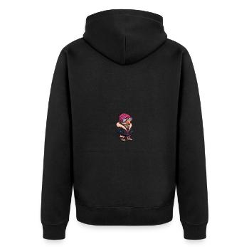 Harpy Bird Winter Comic - Unisex Premium Organic Zip Hoodie - black - Back - Nico (187cm)