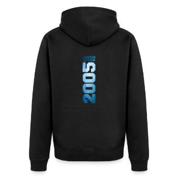 18. Geburtstag junge mädchen 18 jahre 2005 lustige - Unisex Premium Organic Zip Hoodie - black - Back - Nico (187cm)