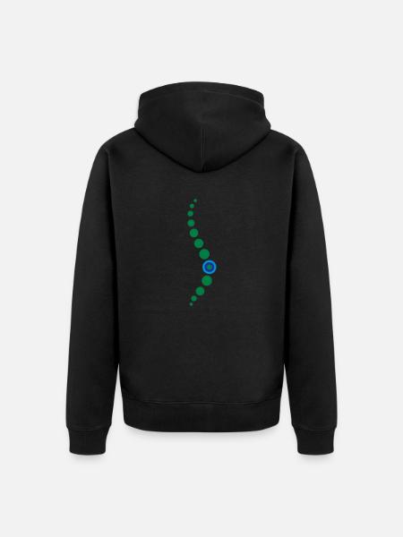 Physio 9 Logo - Unisex Premium Bio Zip Hoodie - Schwarz