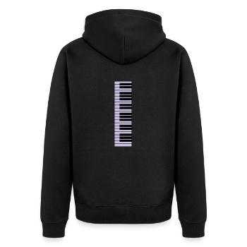 piano, piano keyboard - Veste à capuche bio Premium Unisexe - noir - Dos - Nico (187cm)